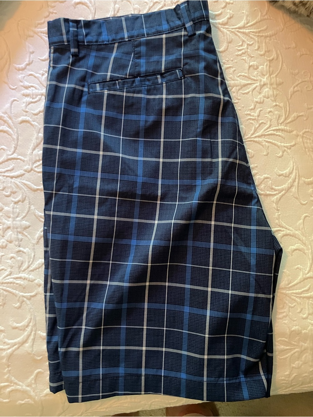 Chaps Blue and Black Plaid Men's Pants